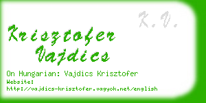 krisztofer vajdics business card